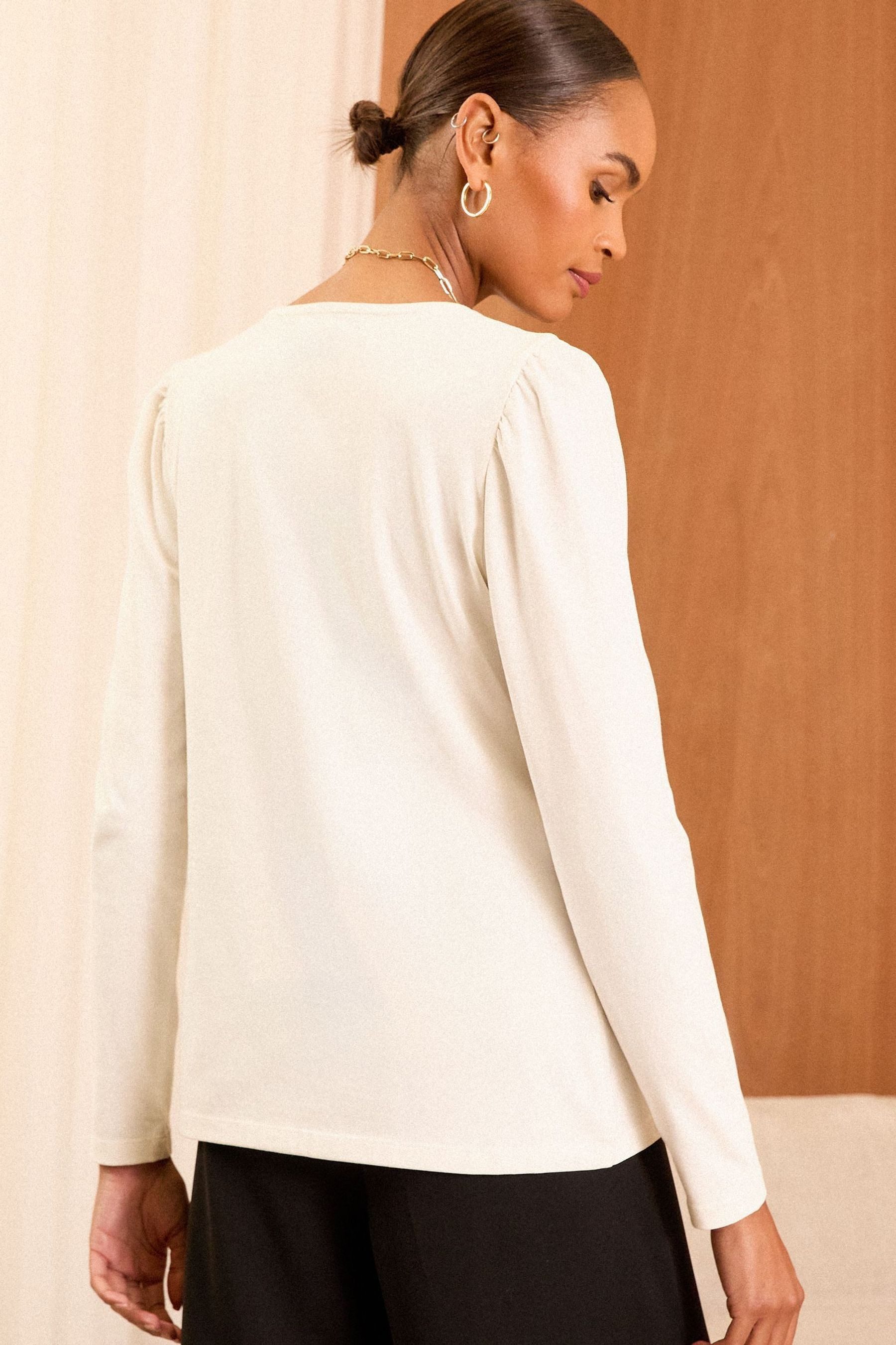 Love & Roses Langarmbluse Love & Roses Jersey-Shirt mit Bogenkanten, Regula günstig online kaufen