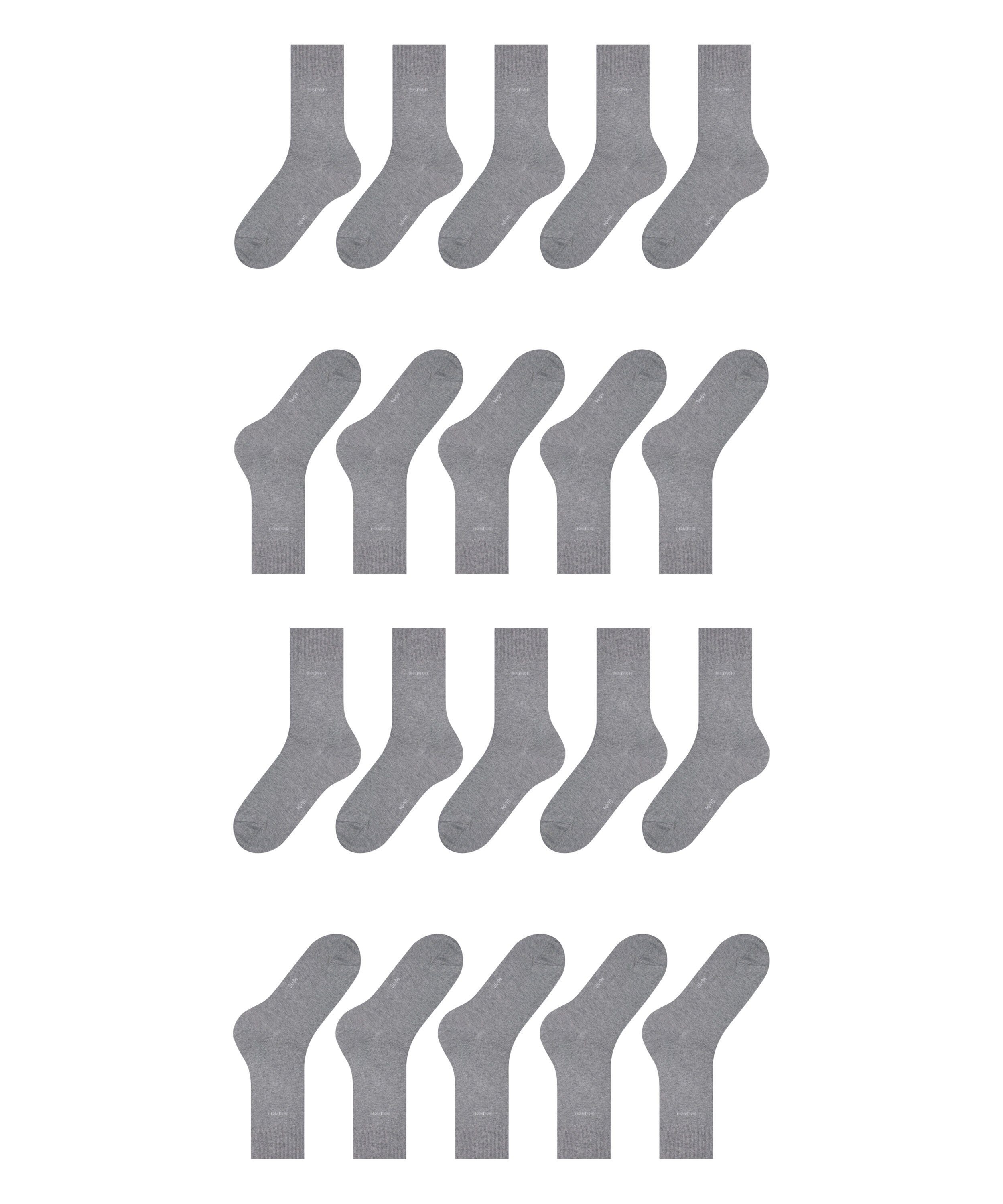 Esprit Socken Uni light greymel. 10-Pack (3390) (10-Paar)
