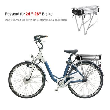 Docrooup 48V 15Ah 20Ah Gepäckträger Ebike-Akku Mit Ladegerät und Gepäckträger E-Bike Akku 20000 mAh, 36V Lithinum-Ionen-Batterie für Elektrofahrrad 800W Motor