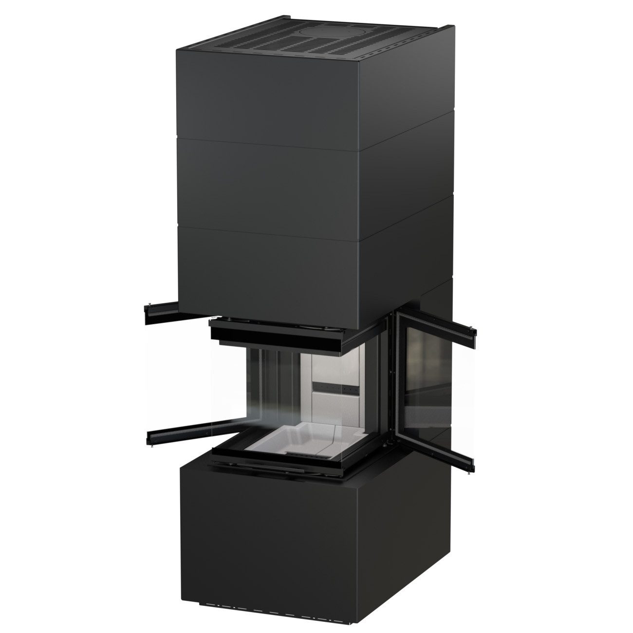 H&M Germany Kaminofen READY Uh 500/500 schwarz STYLE, 11 kW, Zeitbrand