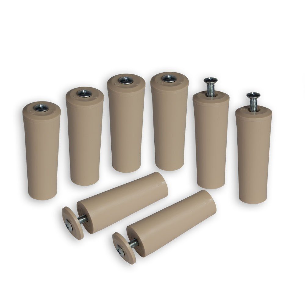 Inovatec GmbH Fenster 8 x Anschlagstopper für Rollladen Anschlagpuffer Rolladenstopper 60 mm, 4 Farben Beige