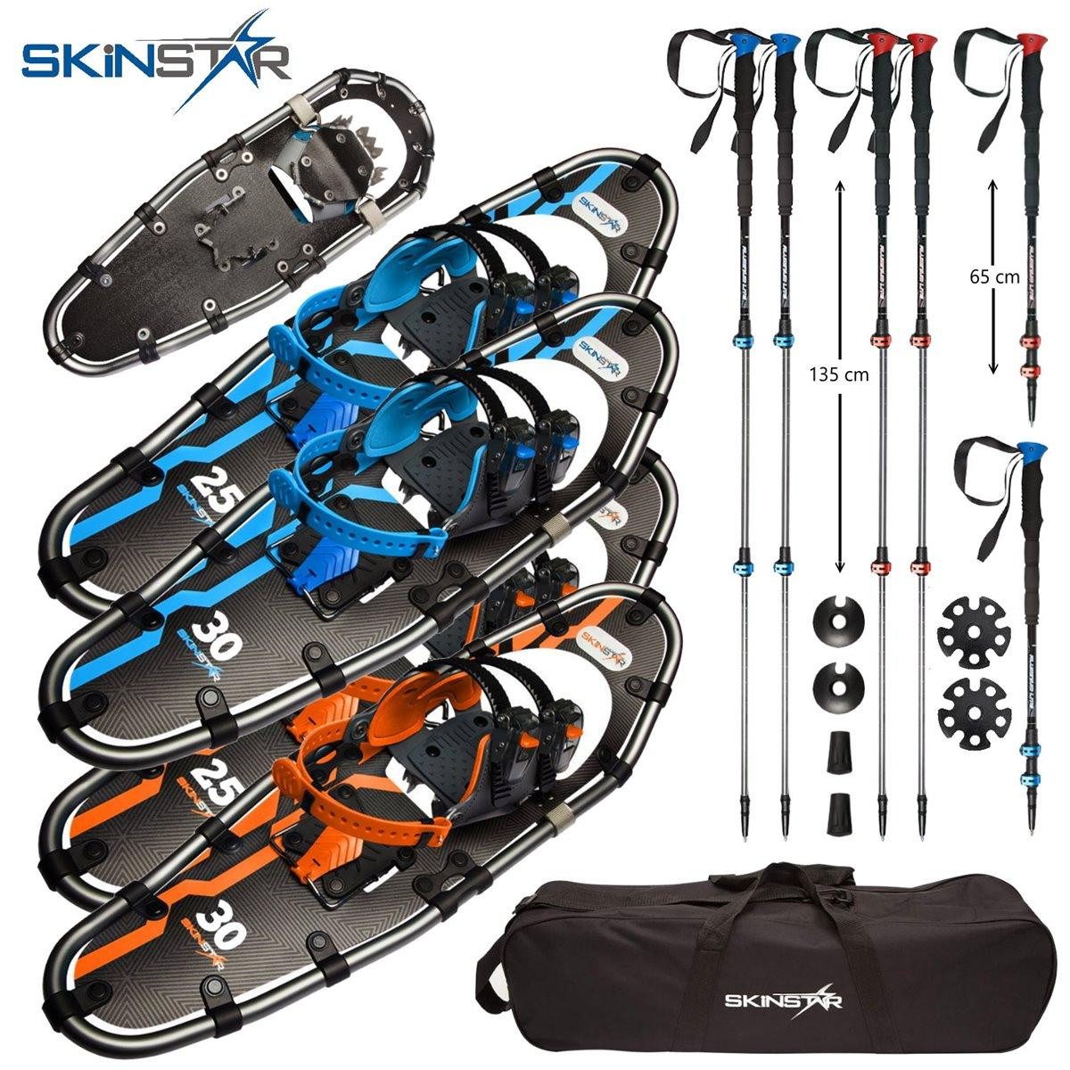 SkinStar Schneeschuhe SKINSTAR Schneeschuhe SET Alu-Rahmen Schneeschuhwandern Tourenski