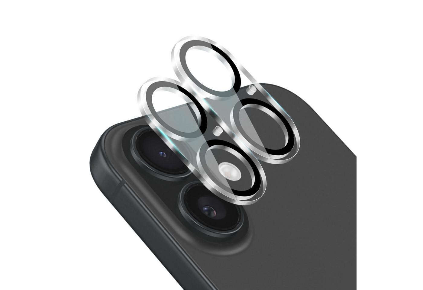 Tec-Expert Kameraschutzglas 2x 9H Kameraglas für Apple iPhone 16 für Apple iPhone 16, Linsenschutzglas, 2 Stück, Kameraschutz, Schutzglas, Linsenschutz, kratz- & stoßfest