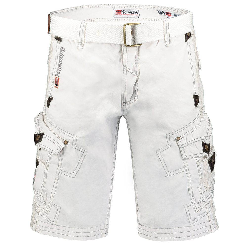 Geographical Norway Cargoshorts kurze Hose aus Baumwolle, Sommer-Bermuda (1-tlg) Herrenshorts mit Gürtel Größe S bis 5XL