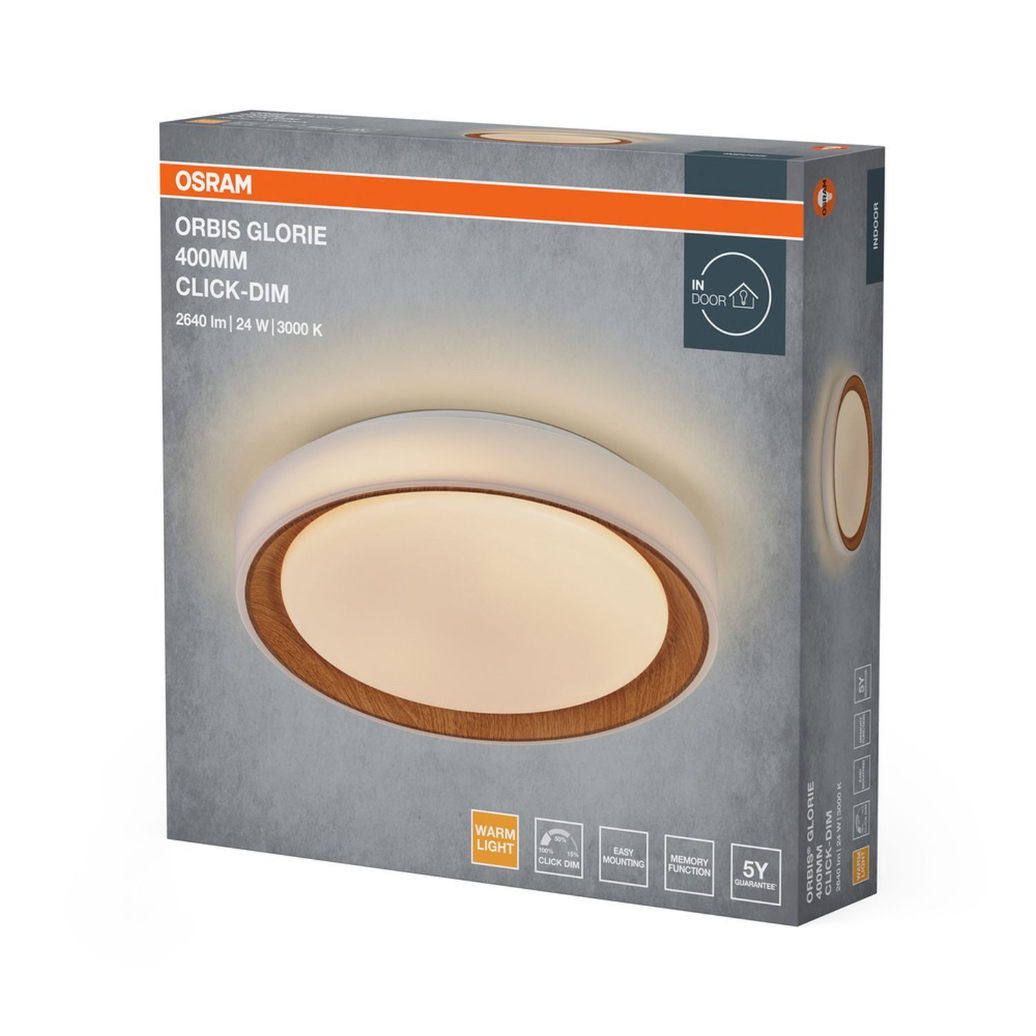 Licht-Erlebnisse Deckenleuchte ILESARO, LED fest integriert, Warmweiß, LED Ø 39.5 cm rund 3000 K 1600 lm Modern