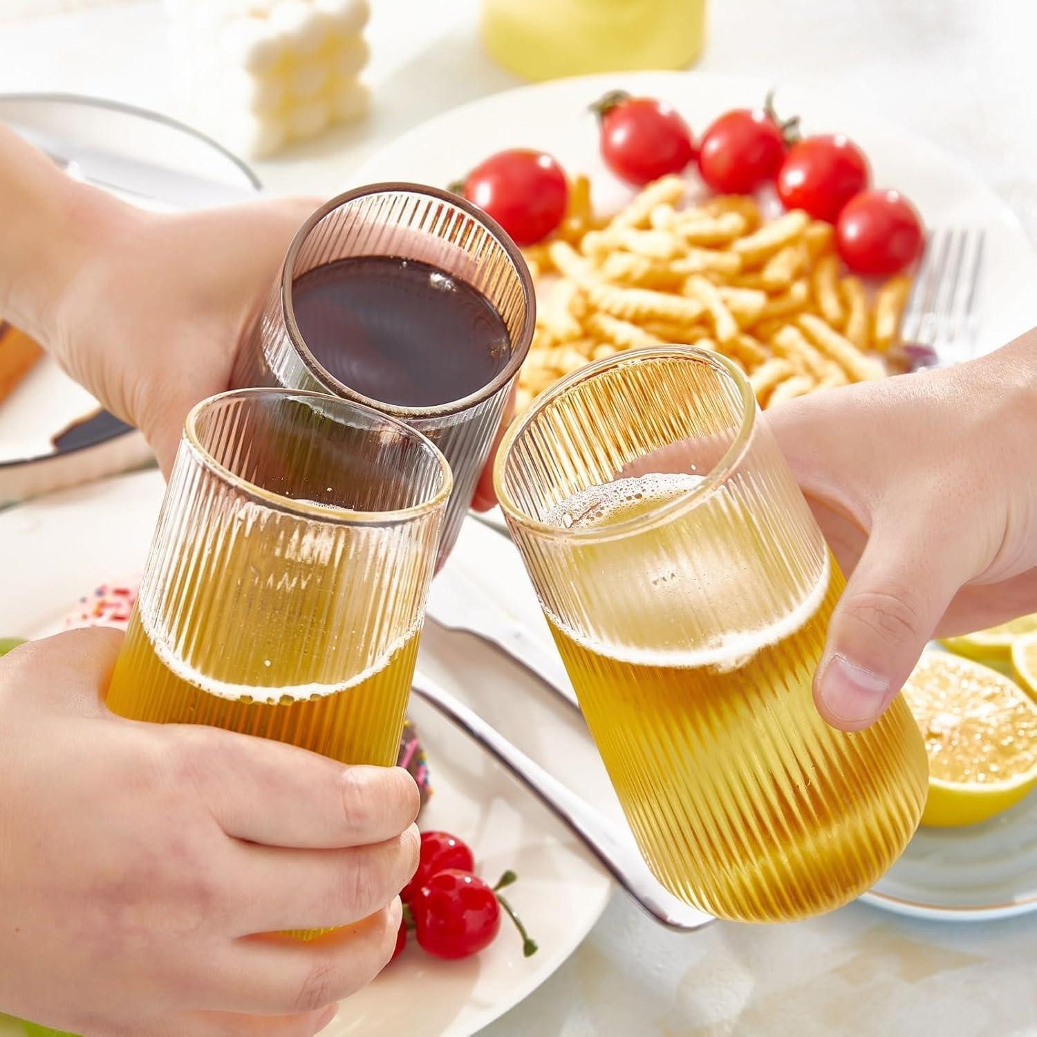 LuxusKollektion Latte-Macchiato-Glas Latte Macchiato Gläser Cappuccino Kaffeegläser 400ml 2er Set