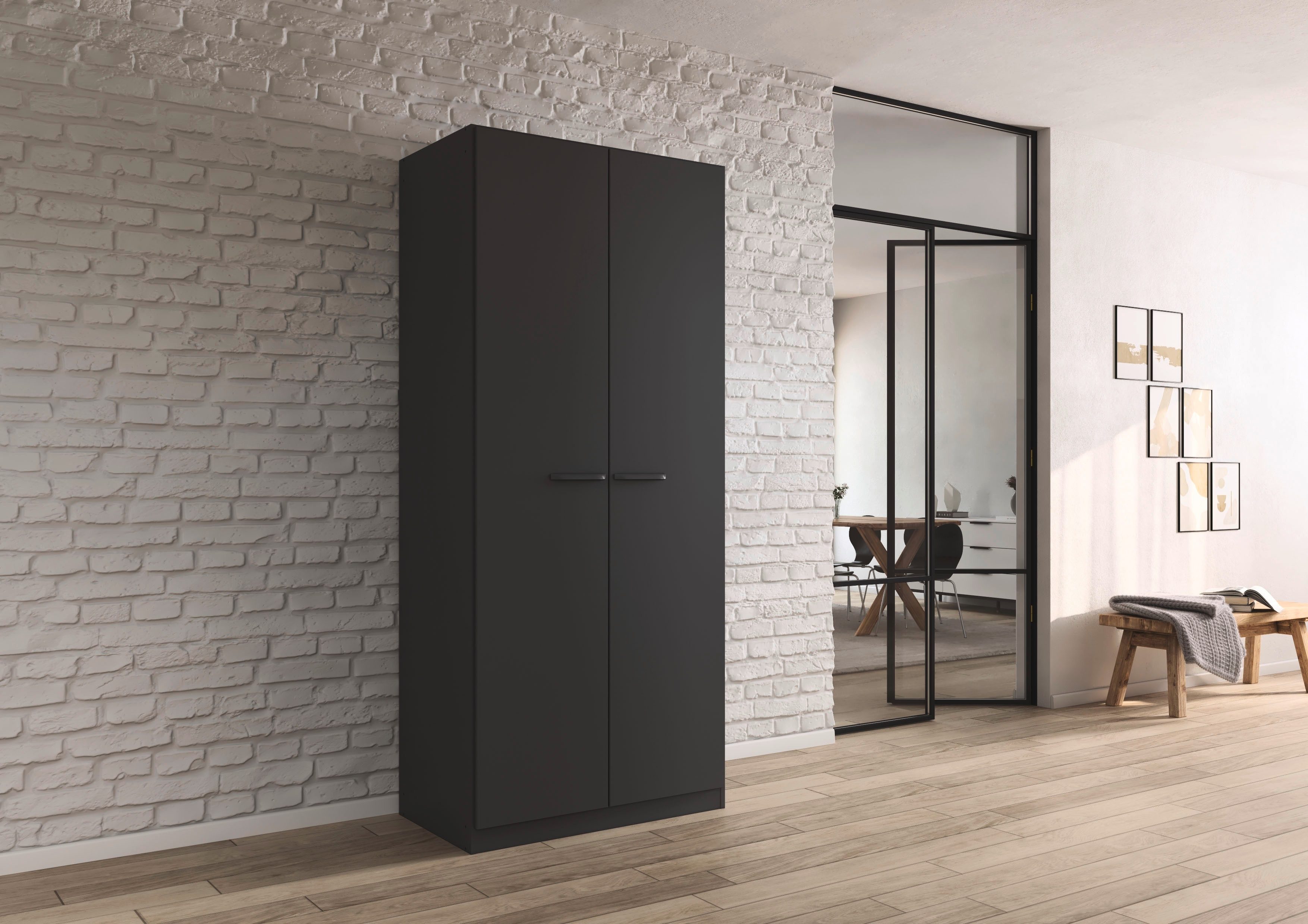 OTTO home Kleiderschrank Mehrzweckschrank Aktenschrank Möbel Mietswohnung Schlafzimmer OTELI (erhältlich in Breiten 91-360 cm, ab Breite 136cm inkl. Innenschubladen) mit zusätzlichen Einlegeböden, optional mit Spiegel MADE IN GERMANY
