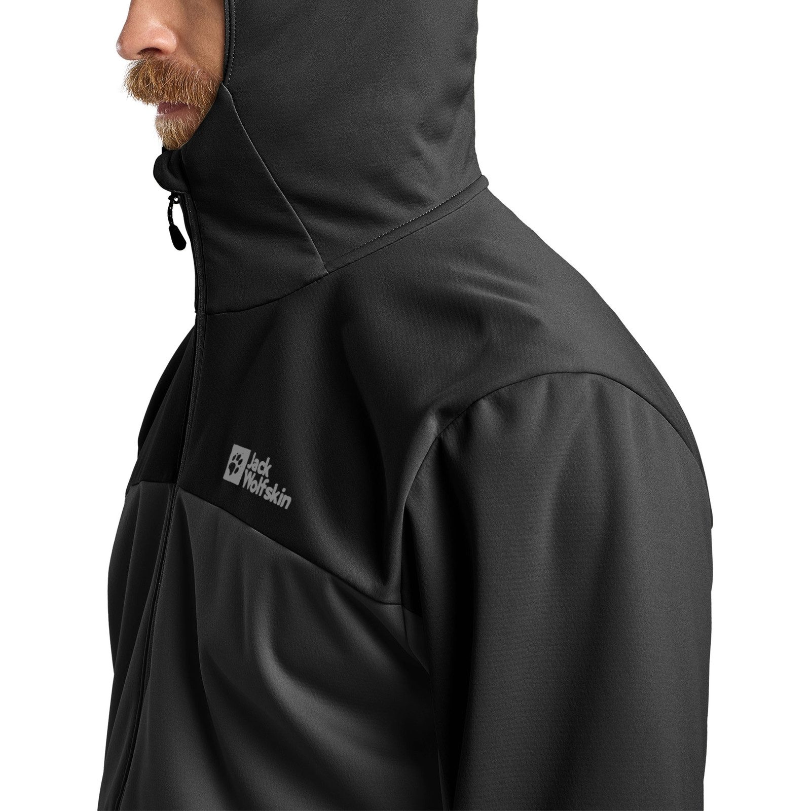 Jack Wolfskin Softshelljacke Softshelljacke Feldberg Hoody M mit Markenlogo und -schriftzug auf der linken Brust – Bild 4 von 5