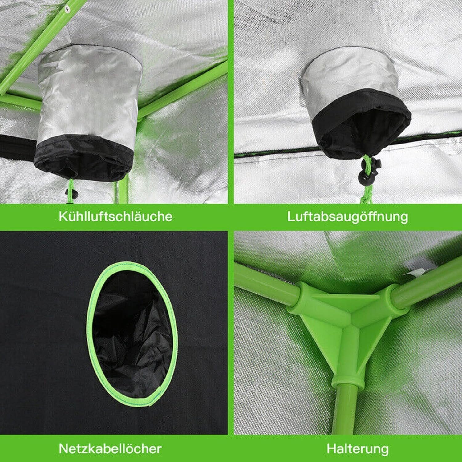 JUNG Gewächshaus Growbox Komplettset 60x60x140 cm, günstig online kaufen