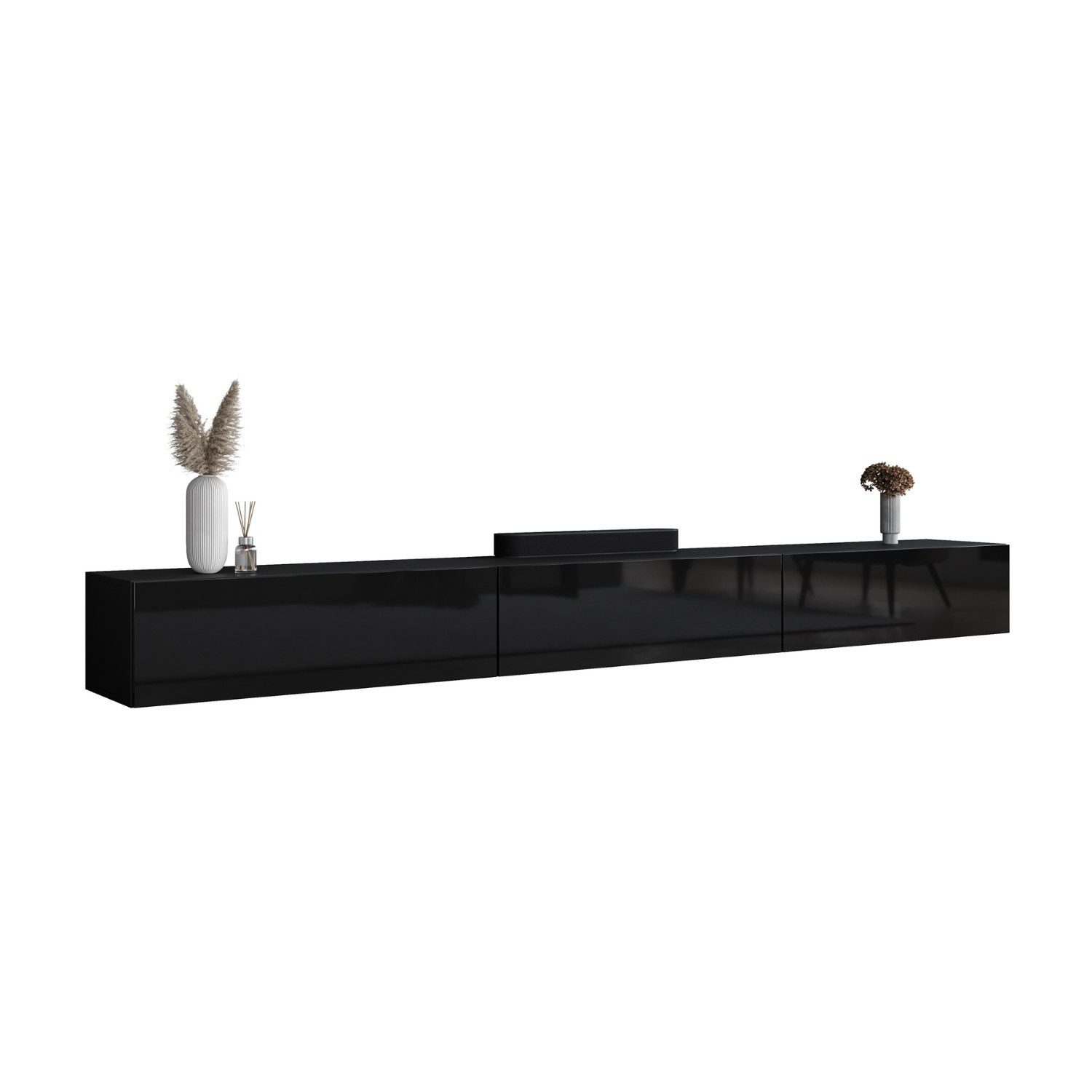 Planetmöbel TV-Board WEST (TV Lowboard, Fernsehschrank hängend oder stehend), Fernsehtisch 3x 100cm breit
