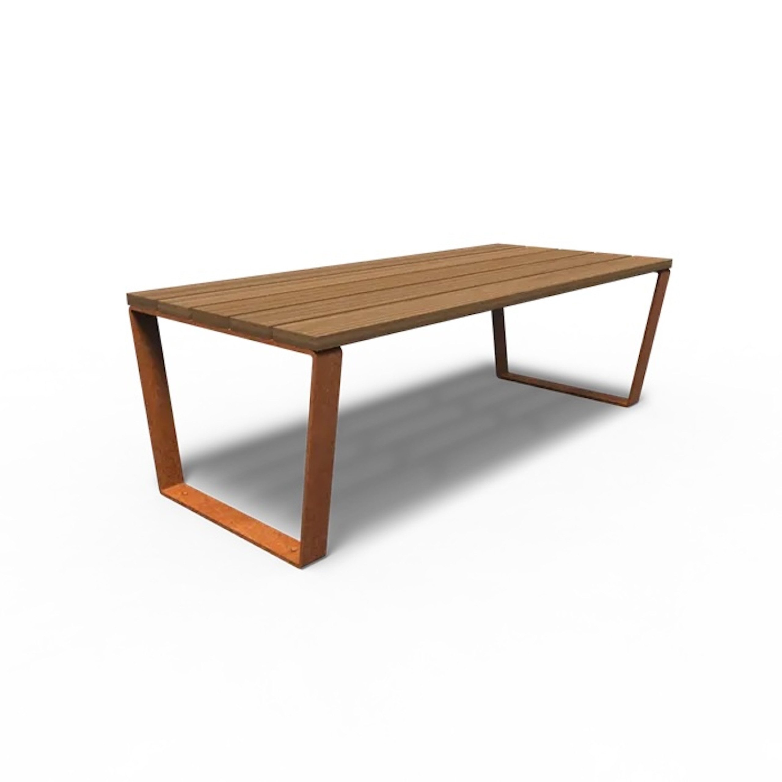 Adezz Adezz Gartentisch Serie MIO 230 x 100 x 76 cm Tischplatte Holz Kebony