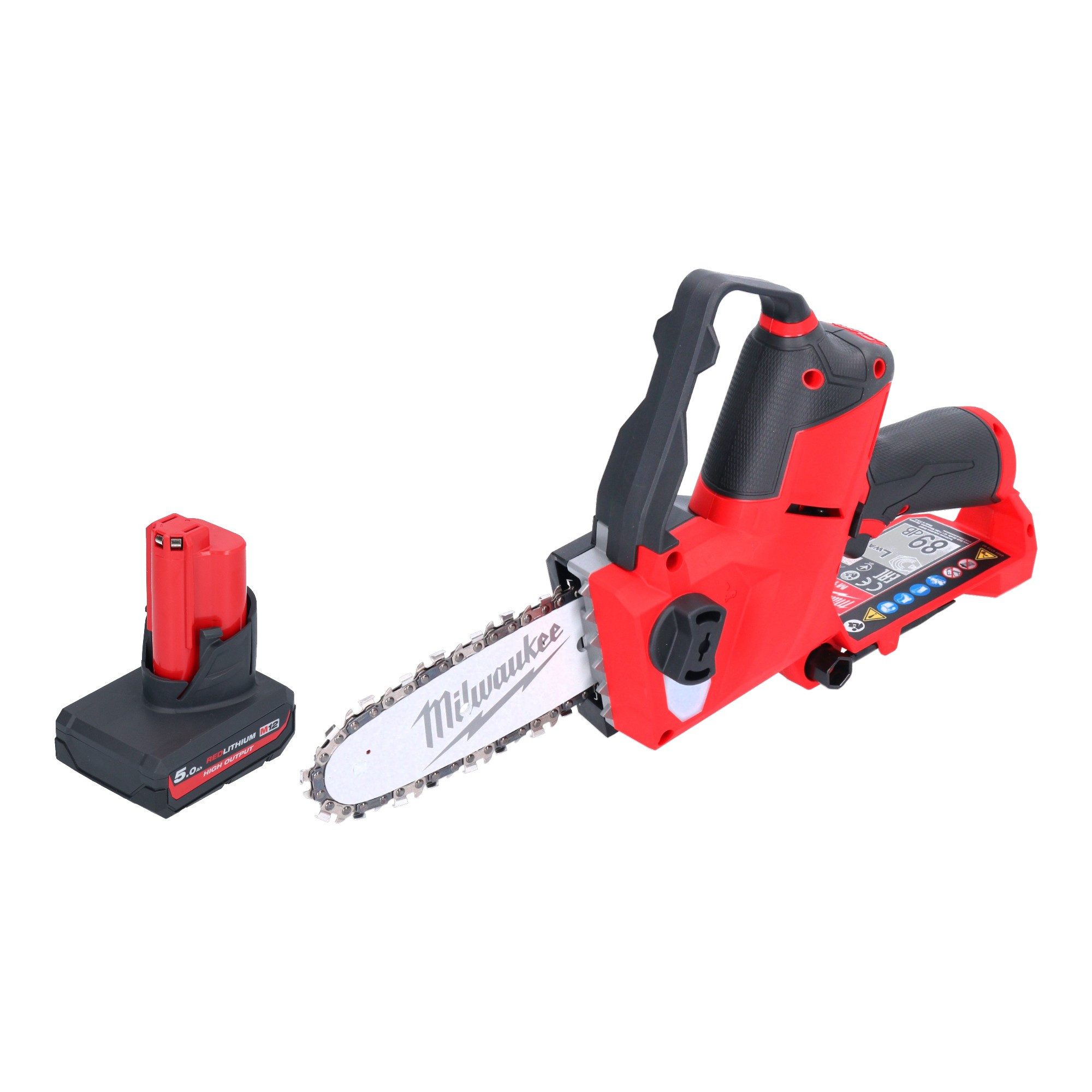 Milwaukee Benzin-Kettensäge M12 FHS-501 12 V 15 cm Brushless + 1x Akku 5,0 Ah - ohne Ladegerät