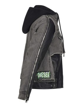 Diesel Lederjacke Diesel Jacke schwarz-grau