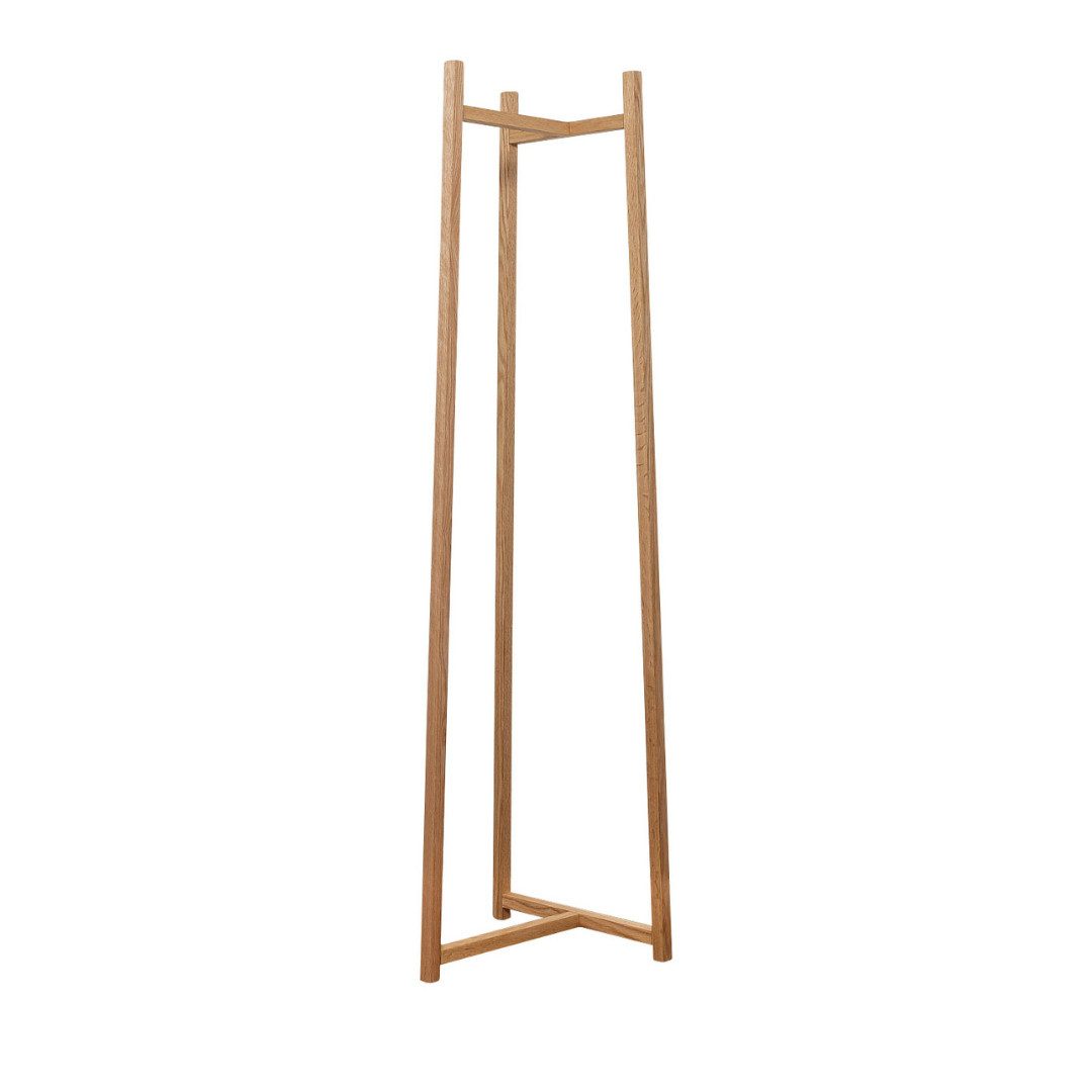 kleiderleiter.de Garderobenständer ALVA stabile Garderobe aus massiver Eiche 178 x 45 cm, nachwachsendes Massivholz aus Deutschland