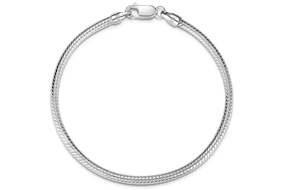 Silberkettenstore Silberarmband Schlangenkette Armband 3mm wählbar von 16-25cm Silber, 925 - Länge