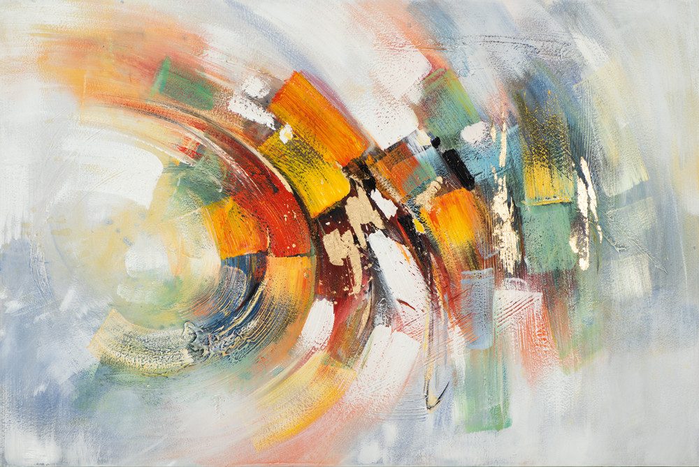 ArtUniverse Gemälde Bunte Welle 100 x 150 cm, Abstrakt