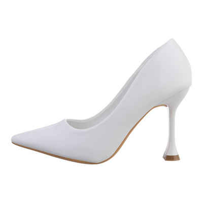 Ital-Design Damen Abendschuhe Elegant High-Heel-Pumps (81546390) Pfennig-/Stilettoabsatz High Heel Pumps in Weiß
