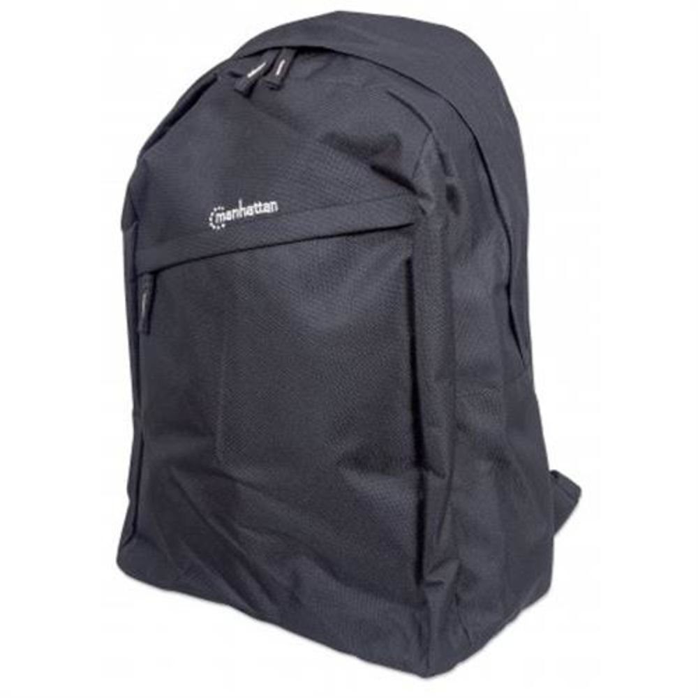 MANHATTAN Laptoprucksack Knappack Notebookrucksack, Notebook bis 15,6" sehr leicht Schwarz