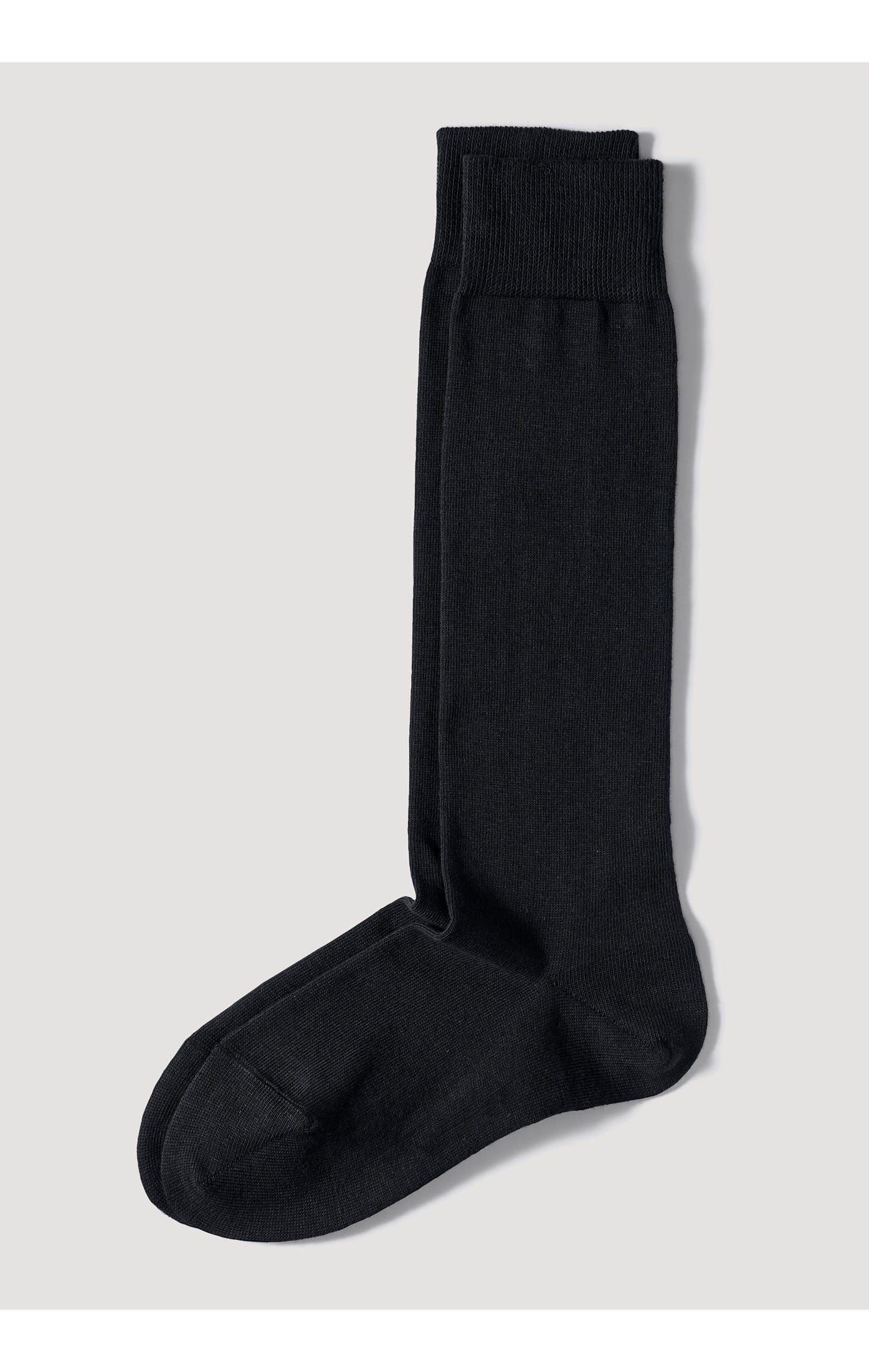 Hessnatur Socken aus Bio-Baumwolle (1-Paar) schwarz | Lange Socken