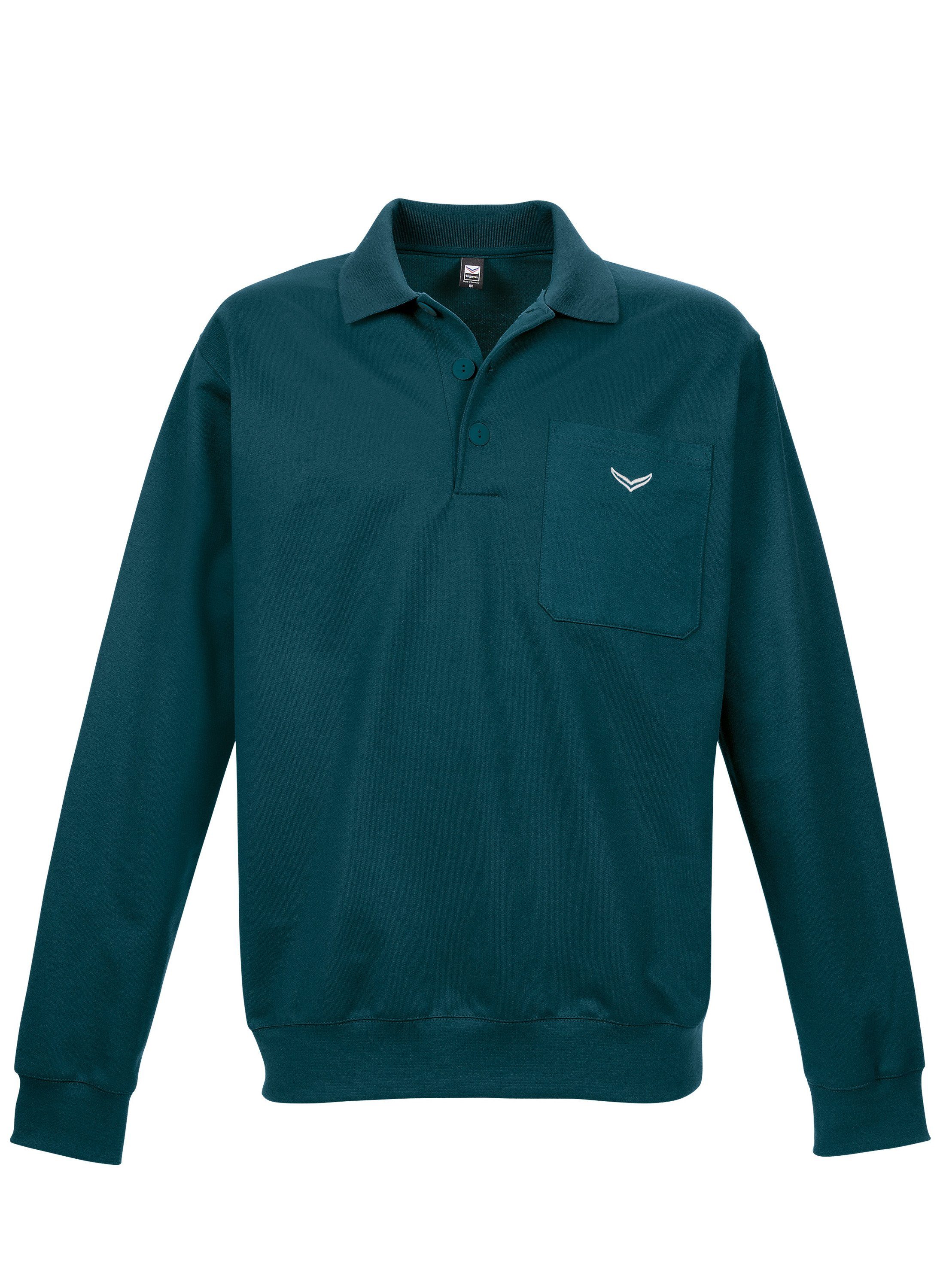 Trigema Sweatshirt TRIGEMA Langarm Polo aus günstig online kaufen