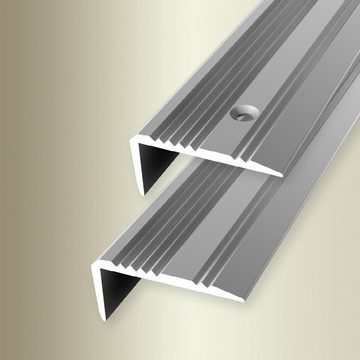 PROVISTON Winkelprofil Aluminium, 43 x 1000 mm, Silber, Treppenkanten- & Winkelprofile