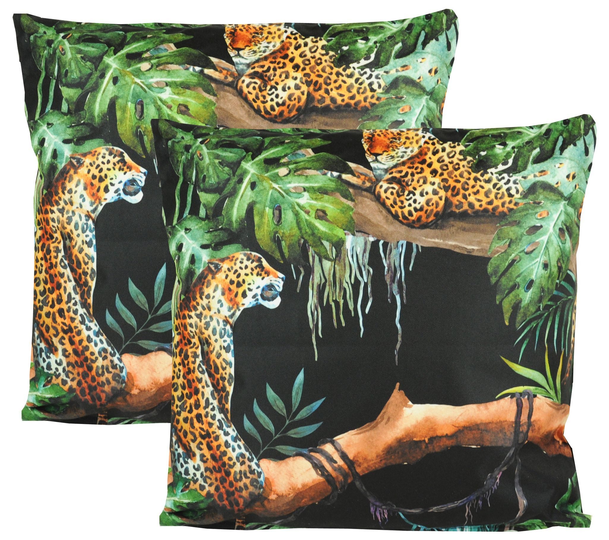 JACK Kissenbezüge JACK 2er Set Motiv Outdoor Kissenhülle 45x45cm Wasserfest, (2 Stück), robust und strapazierfähig, Wasserabweisend, für Innen & Außen