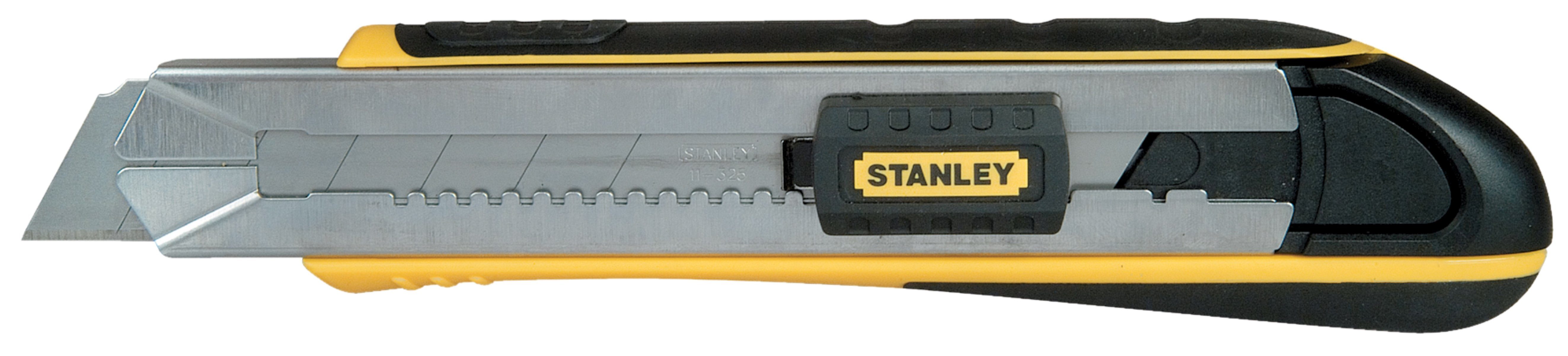 STANLEY Cuttermesser 0-10-486 mit Magazin FatMax 25mm, Klinge: 2,50 cm, Länge 215 mm Verklemmen der Klinge