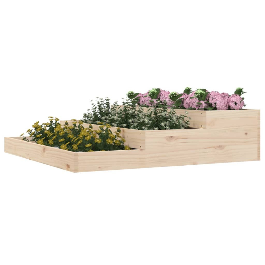vidaXL Blumentopf Pflanzkübel 107x107x27 cm Massivholz Kiefer (1 St)