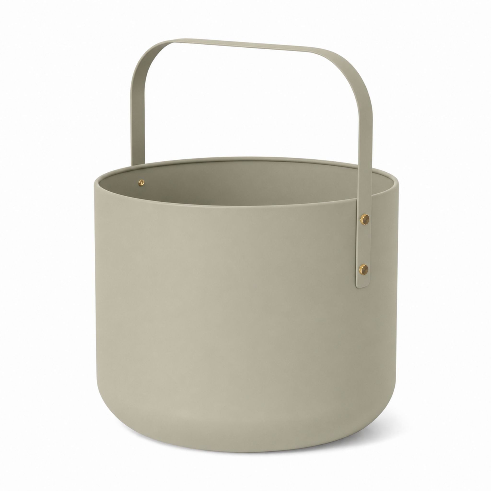 LIVLIG Kaminholzkorb Holzkorb Metall, Brennholzkorb, Kaminzubehör, Aufbewahrungskorb, elegantes Design, robustes Metall, stabiler Henkel, vielseitig nutzbar