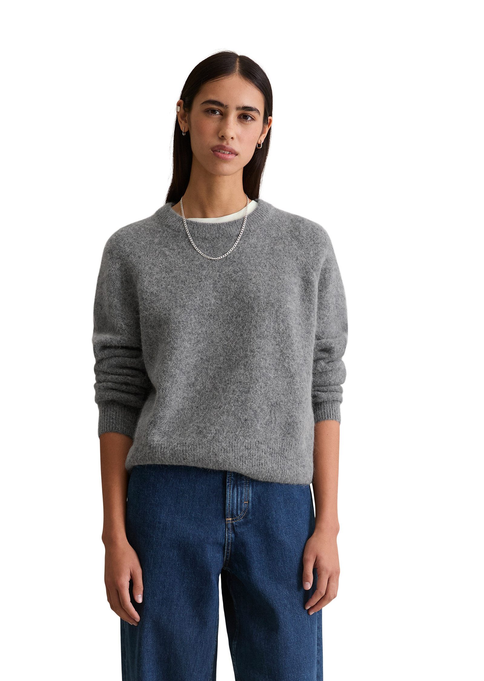 Marc O'Polo DENIM Rundhalspullover aus kuscheligem Alpakawolle-Mix