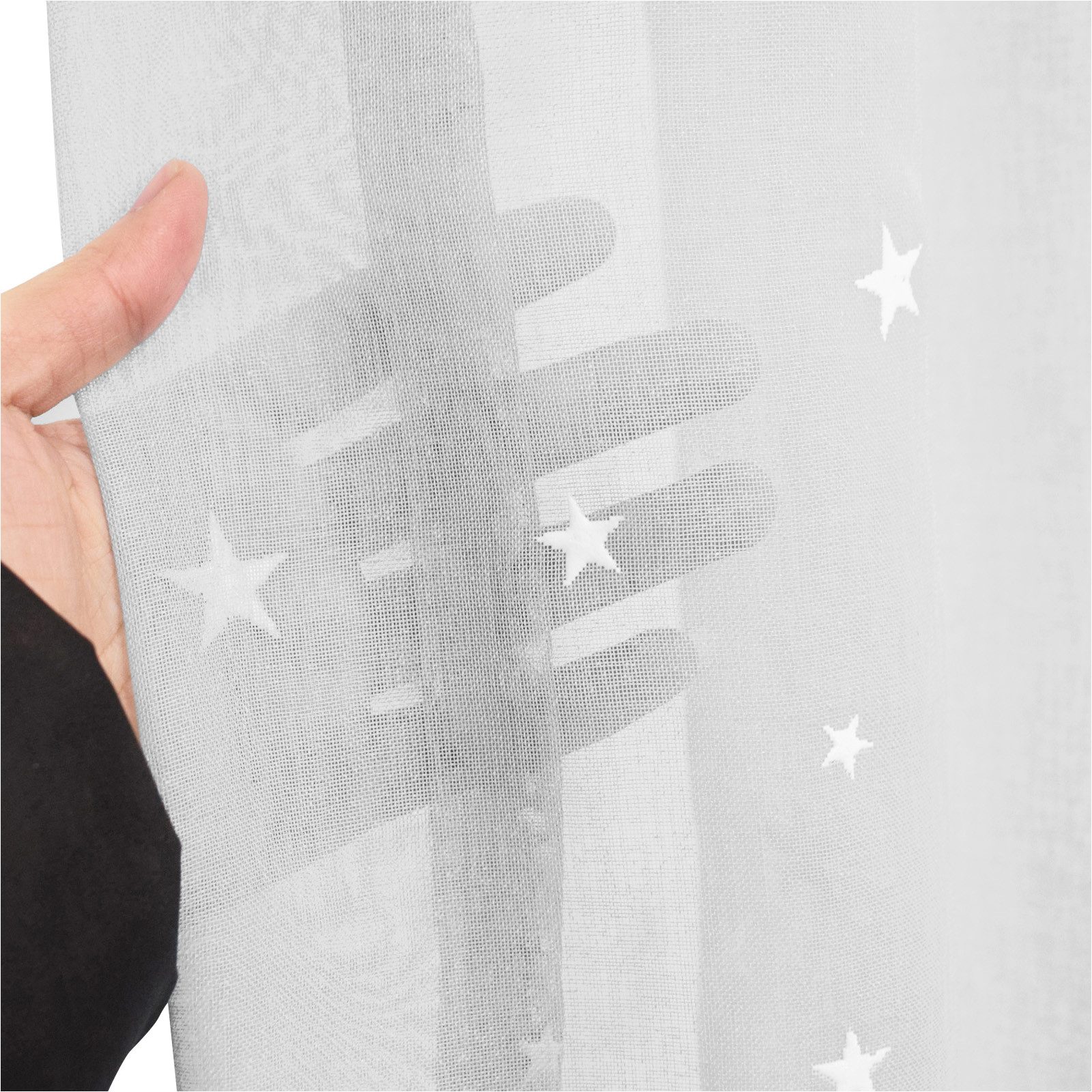 Rosnek Gardine Sterne, mit Ösen,für Baby Kinder Wohnzimmer Schlafzimmer (1 günstig online kaufen