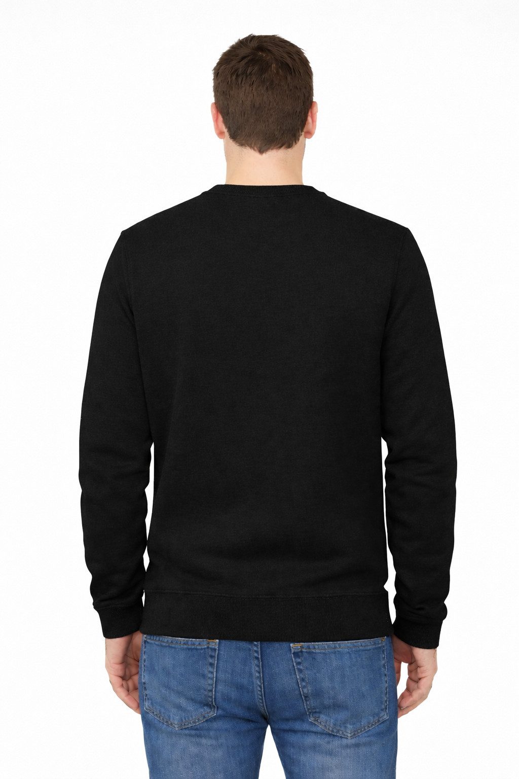 Smith & Solo Sweatshirt Herren, Pullover Baumwolle Loose Fit, Langarm, unifarben