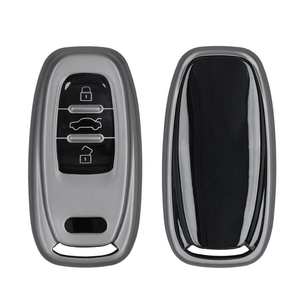 kwmobile Schlüsseltasche Autoschlüssel Hülle für Audi, Schlüsselhülle  Silikon Case Schlüssel Cover, KOMPATIBEL MIT: passend für Audi 3-Tasten  Autoschlüssel Keyless