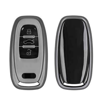 kwmobile Schlüsseltasche Autoschlüssel Hülle für Audi (1-tlg), Schlüsselhülle Silikon Case Schlüssel Cover