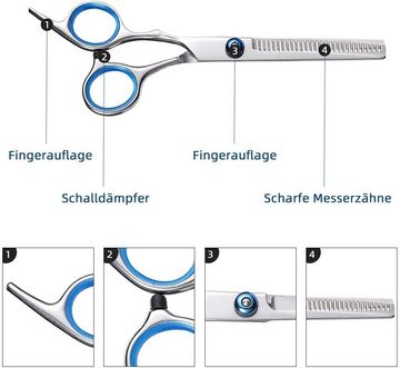 Aoucheni Haarschere Haarschere Set, Extra scharfe Friseurschere