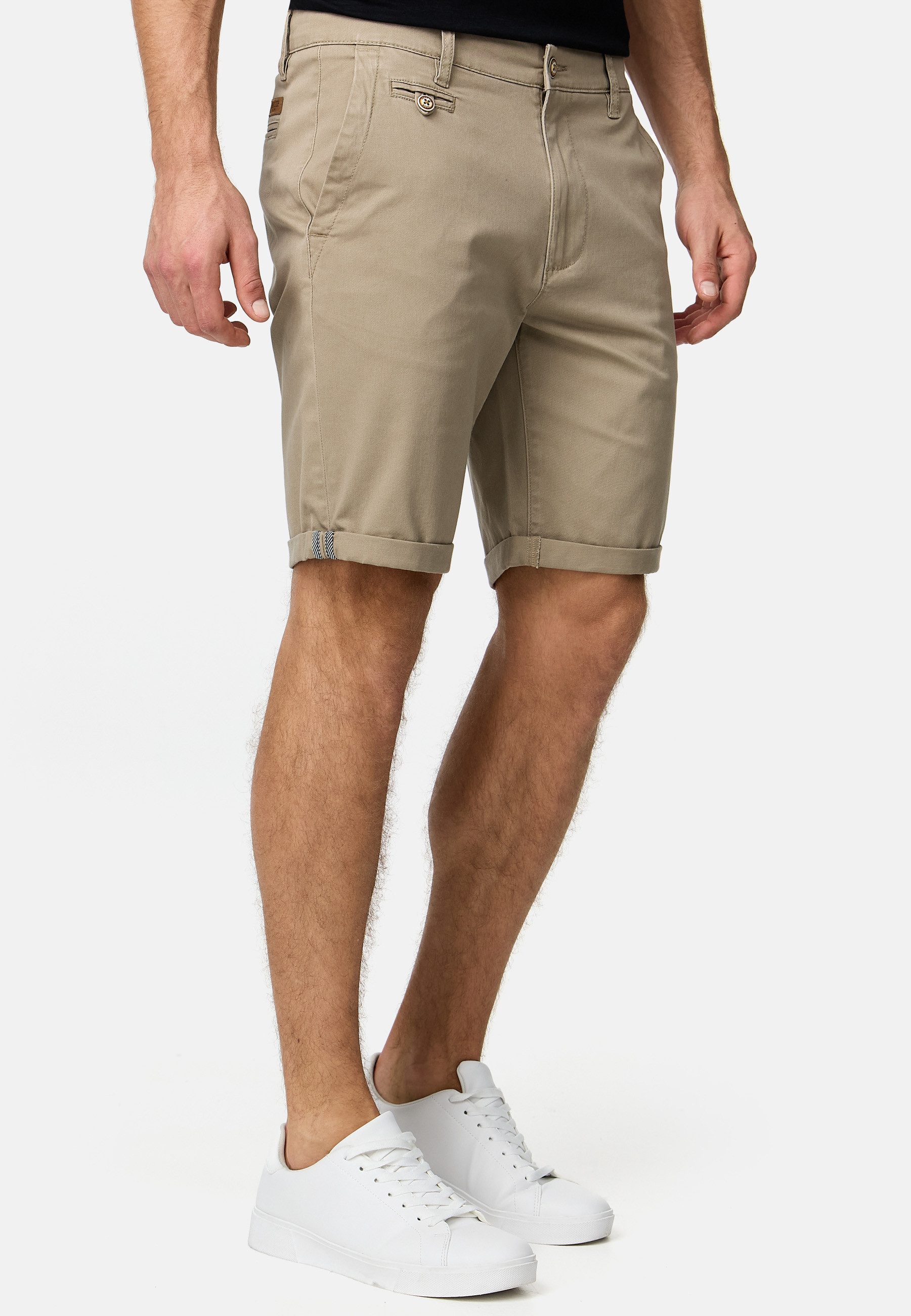 Indicode Chinoshorts Herren Cuba Chino Shorts Herrenshorts aus Baumwollgemisch