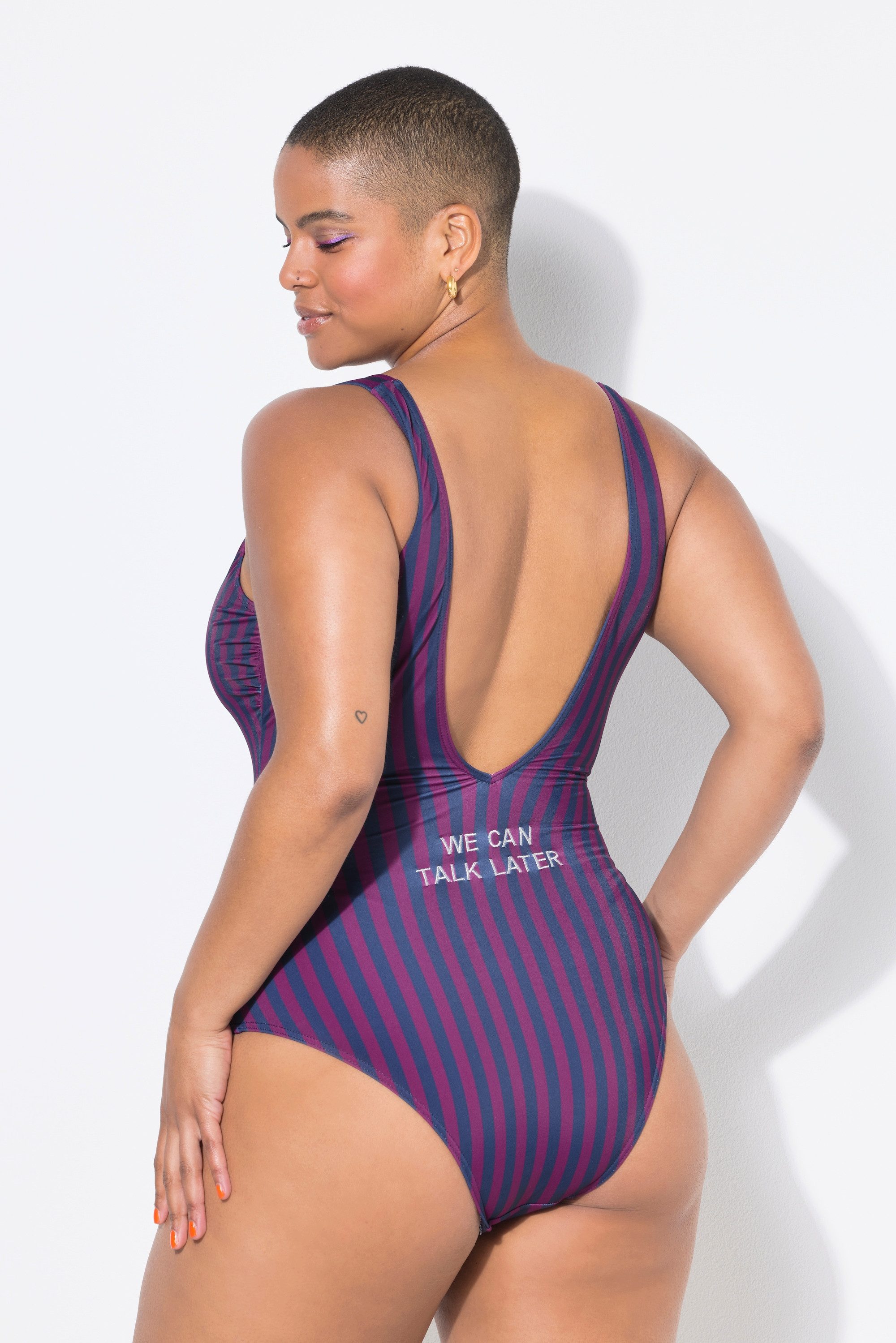 Studio Untold Badeanzug Badeanzug Softcups Streifen Shaping