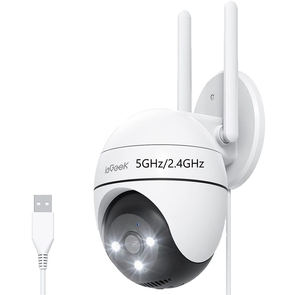 Überwachungskamera 5G/2,4GHz Überwachungskamera Aussen 2K 5MP WLAN Kamera PTZ