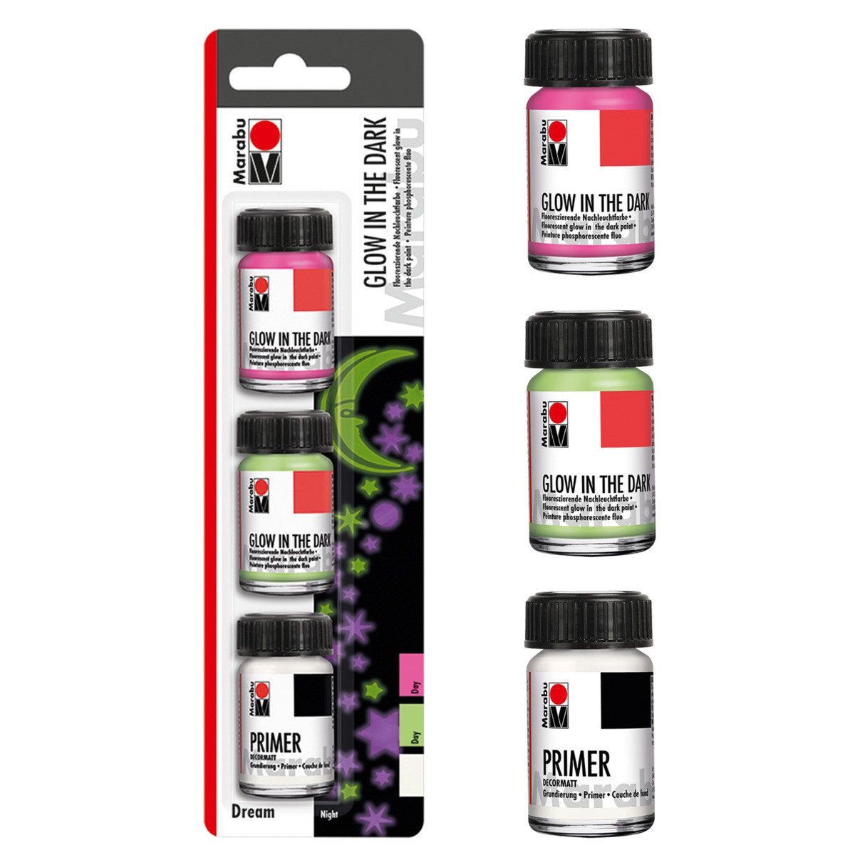 Marabu Kinderfarbe Marabu Glow In The Dark Dream 3x15ml