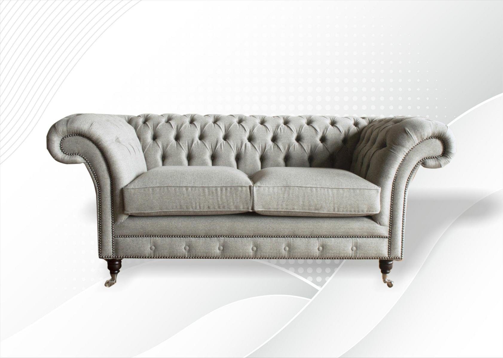 JVmoebel Chesterfield-Sofa, Chesterfield 2 Sitzer Design Sofa Couch 185 cm | Chesterfield-Sofas