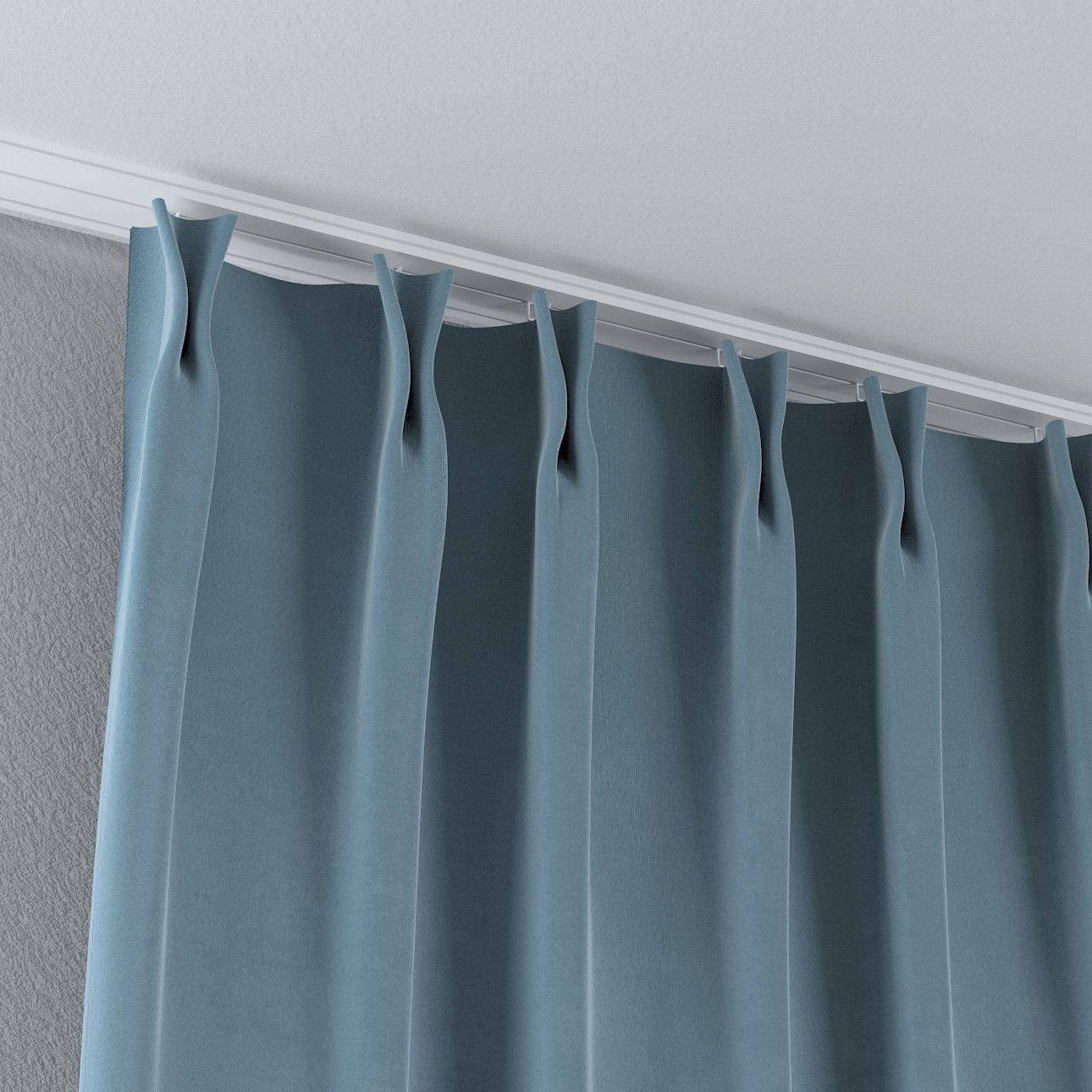 60 Falten 100 Dekoria x Crema, Vorhang blau Vorhang mit 2-er cm, flämischen