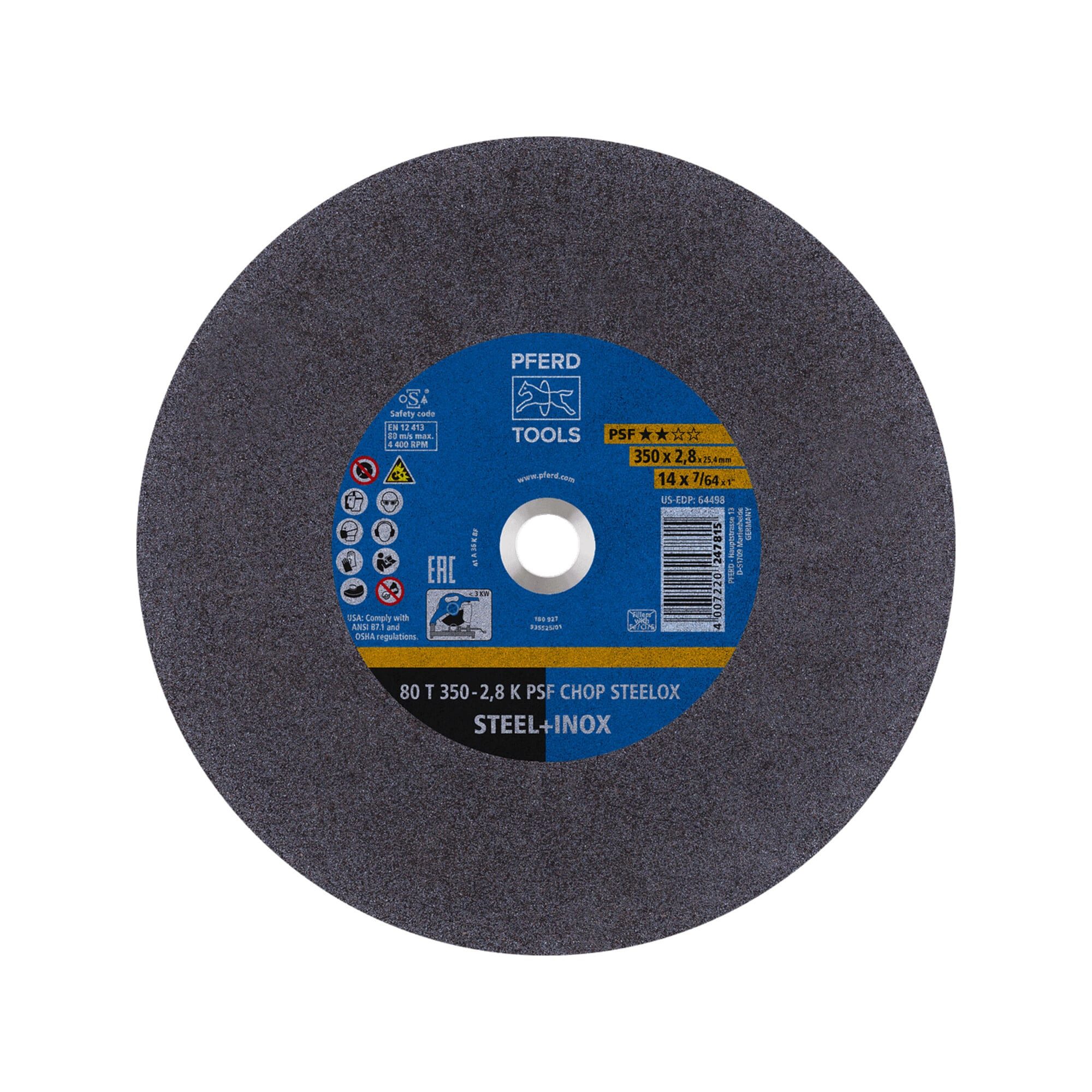 Pferd Trennscheibe PFERD TOOLS Trennscheibe Metallkreissäge T 350x2,8x25,4 mm Uni.-Linie