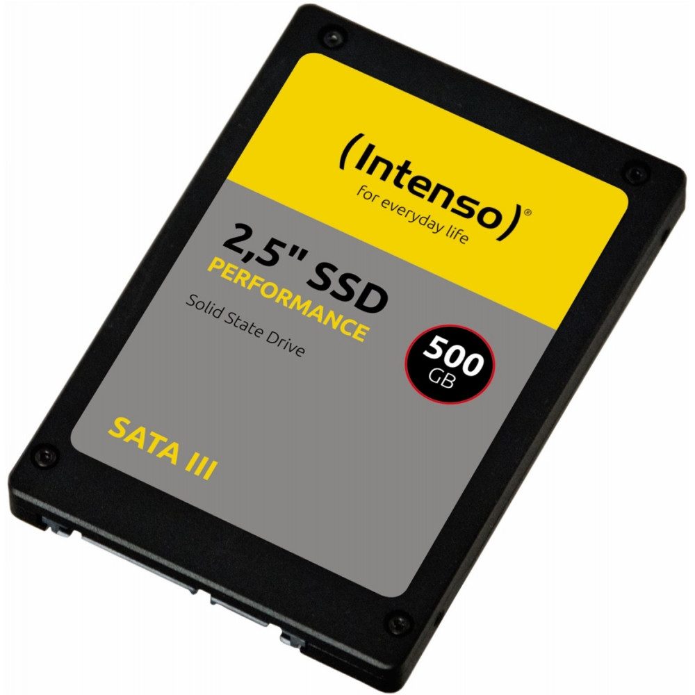 Intenso Intenso SSD 2,5" SATA III Performance (500GB) - Speicherlaufwerk interne SSD (500 Gigabyte) 2,5 Zoll", Schnelligkeit und Effizienz im Alltag und Gaming