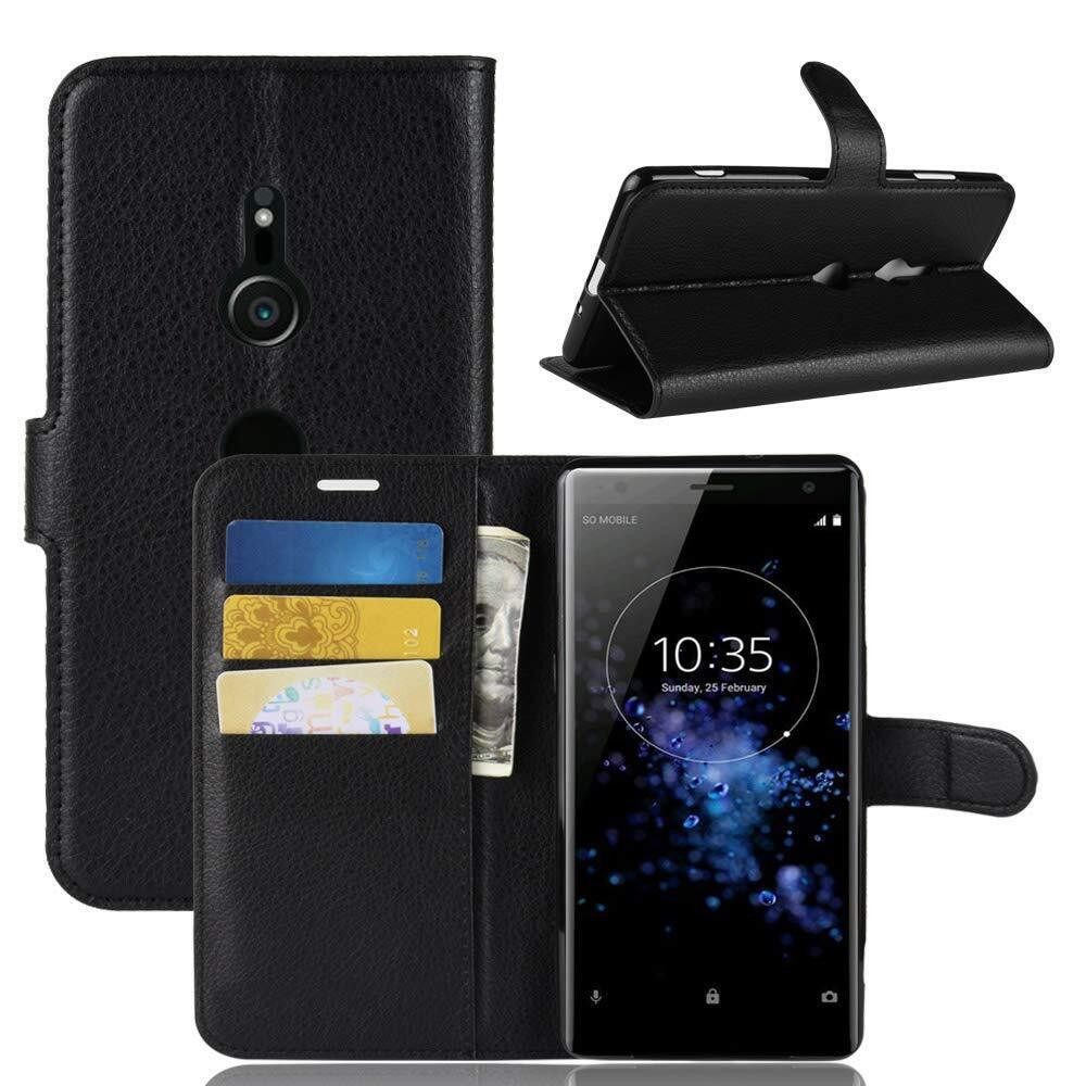 betterfon Handyhülle Handytasche für Sony Xperia Klapphülle Flip Case, 3 Kartenfächer, Magnetverschluss & Standfunktion im Lederlook