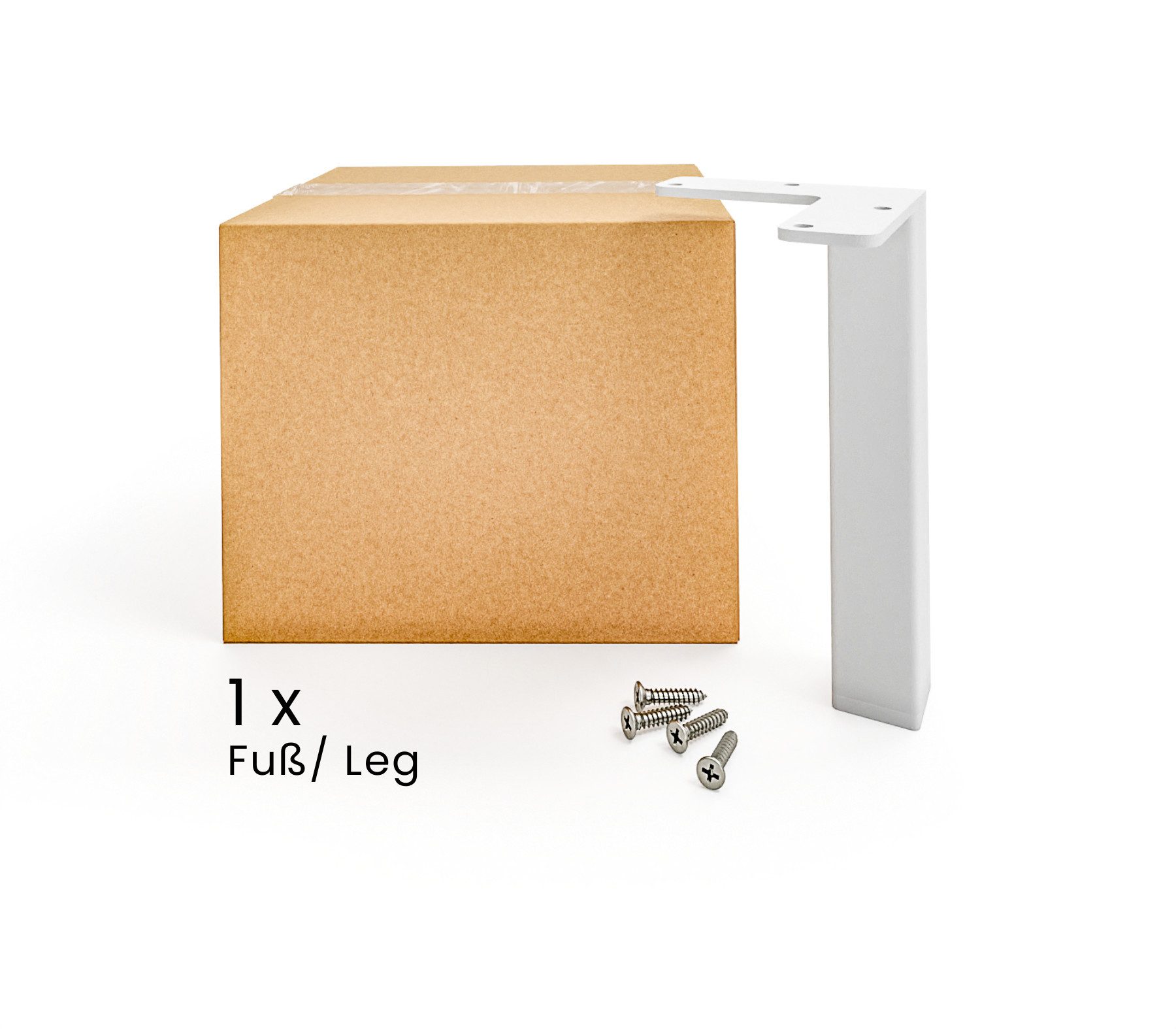 HEVVA Möbelfuß Möbelfüße 10/15/20/25 cm, LUZERN, Möbelbeine, Schrankfüße, Sockelfuß, (SIE KÖNNEN ENTWEDER 1 STÜCK oder SET MIT 4 STÜCK KAUFEN)