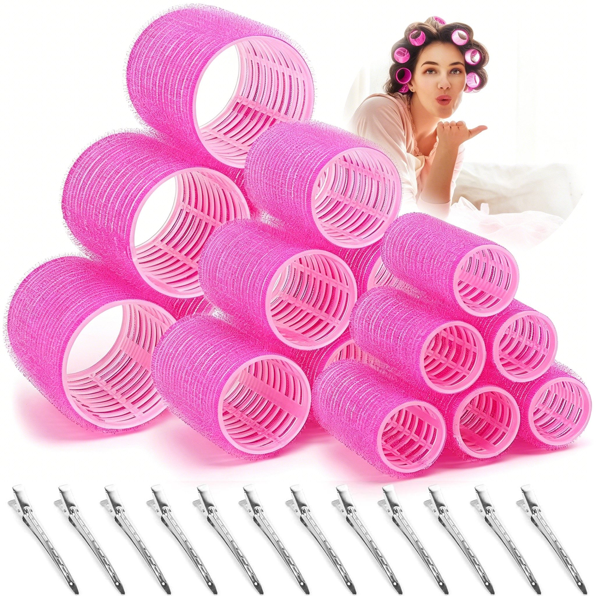 MOPUEA Haarspange Haarstyling-Set Lockenwickler locken Set Selbstklebende Haarrolle