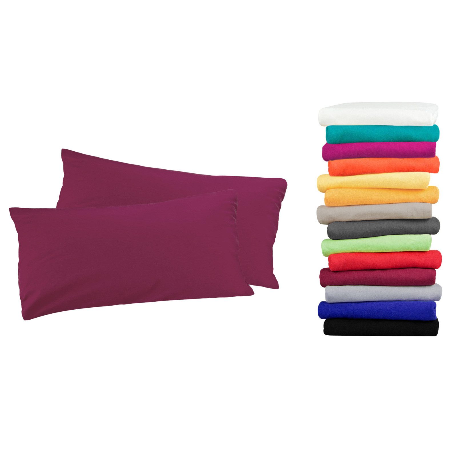 MOON Heimtextilien Kissenbezug / Seitenschläferkissenbezug 2er Pack MOON-Luxury Linon 100% Baumwolle, Linon