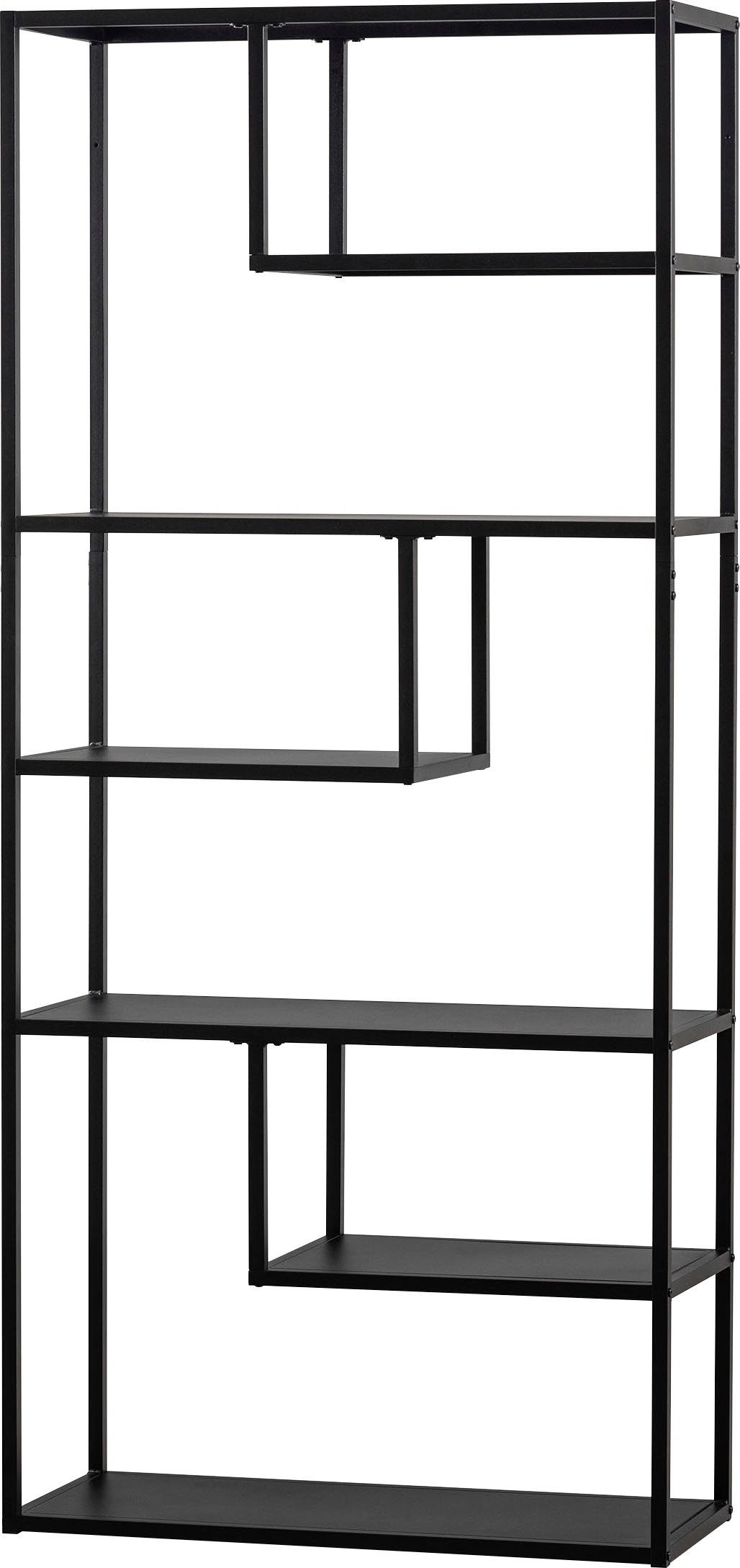 WOOOD Bücherregal Teun, aus Metall, viel Platz, H 188 cm x B 85 cm
