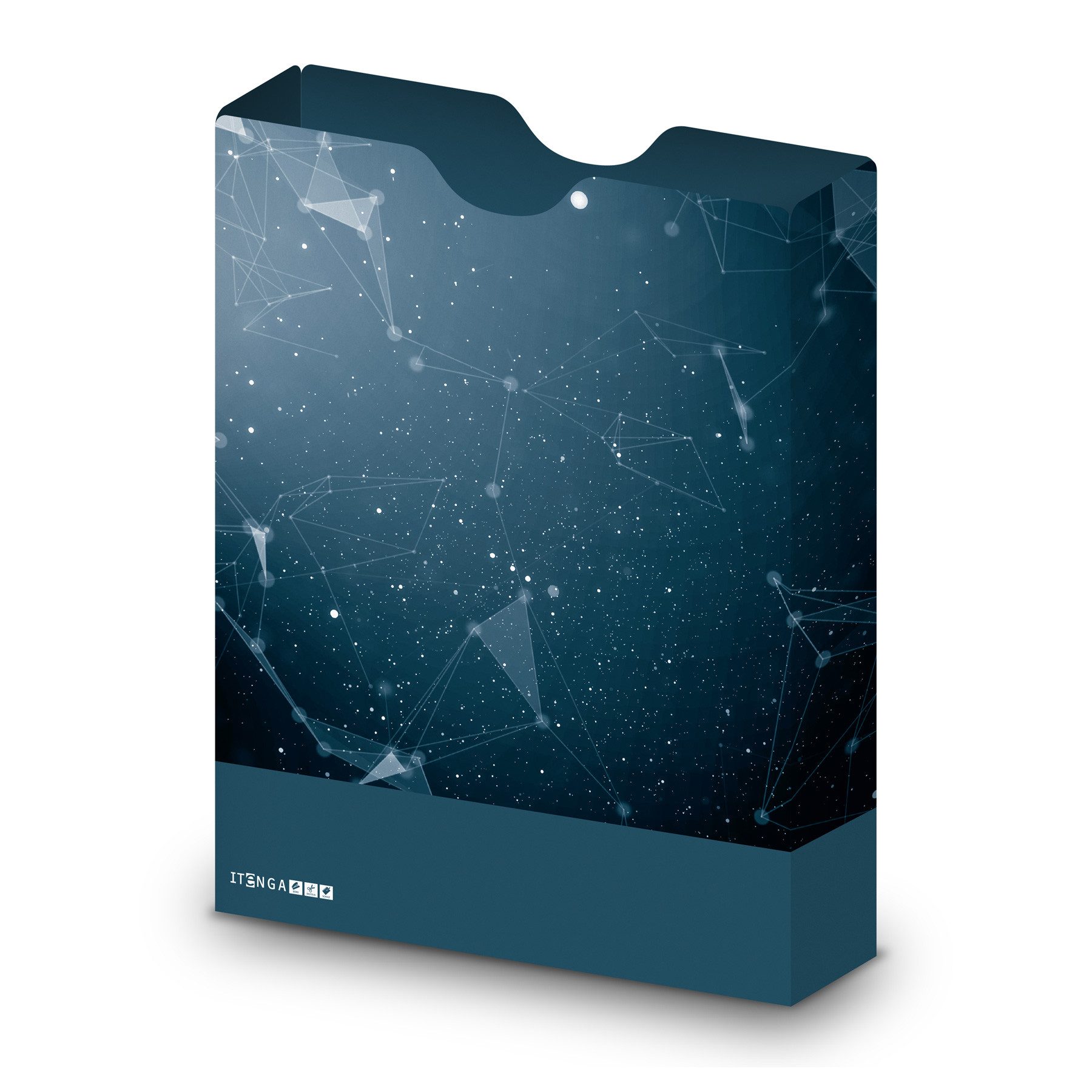 itenga Organisationsmappe itenga Heftbox DIN A4 Hochformat aus PP Motiv Hightech Abtrakt