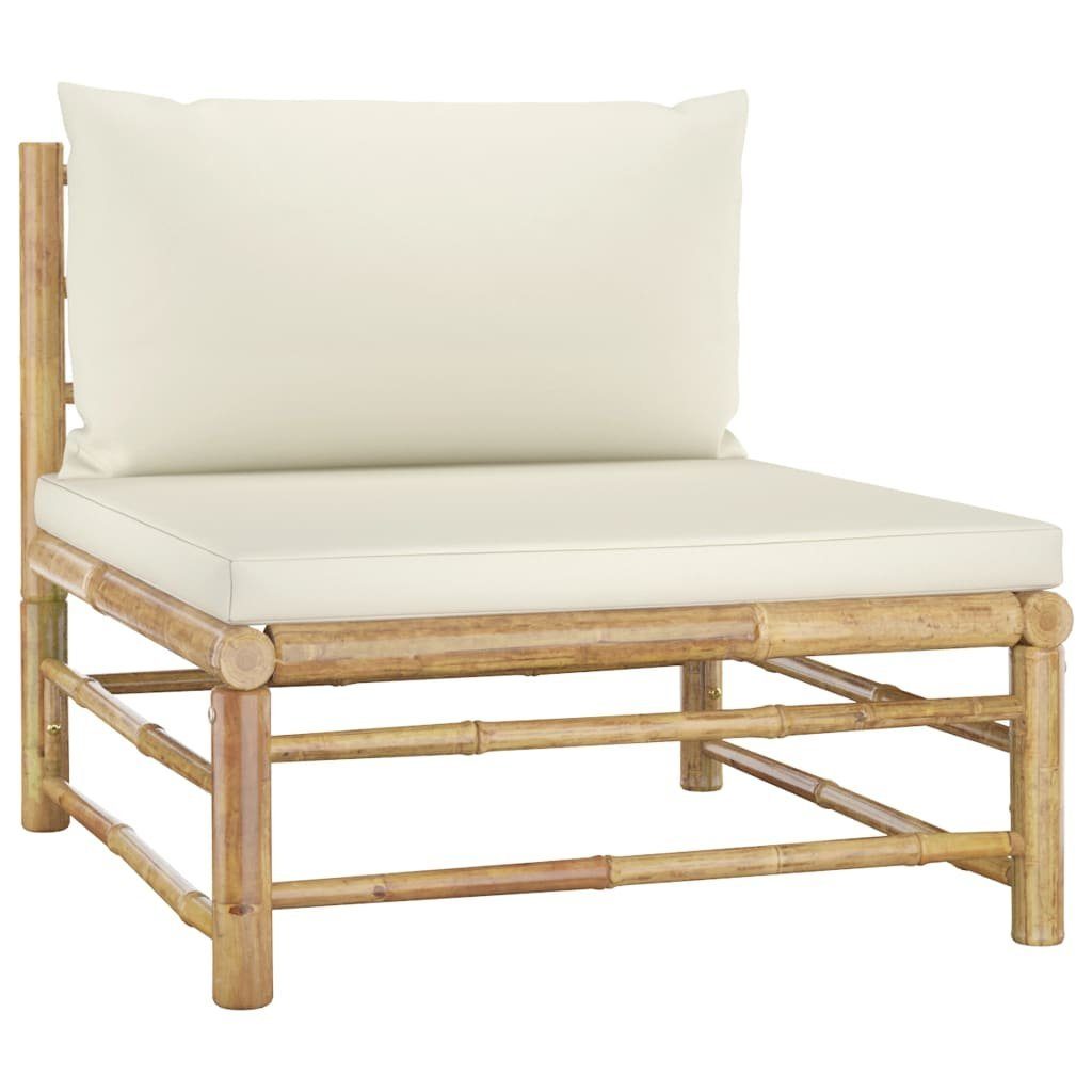 1 Teile Loungesofa Kissen 3-tlg. Bambus, Garten-Lounge-Set vidaXL mit